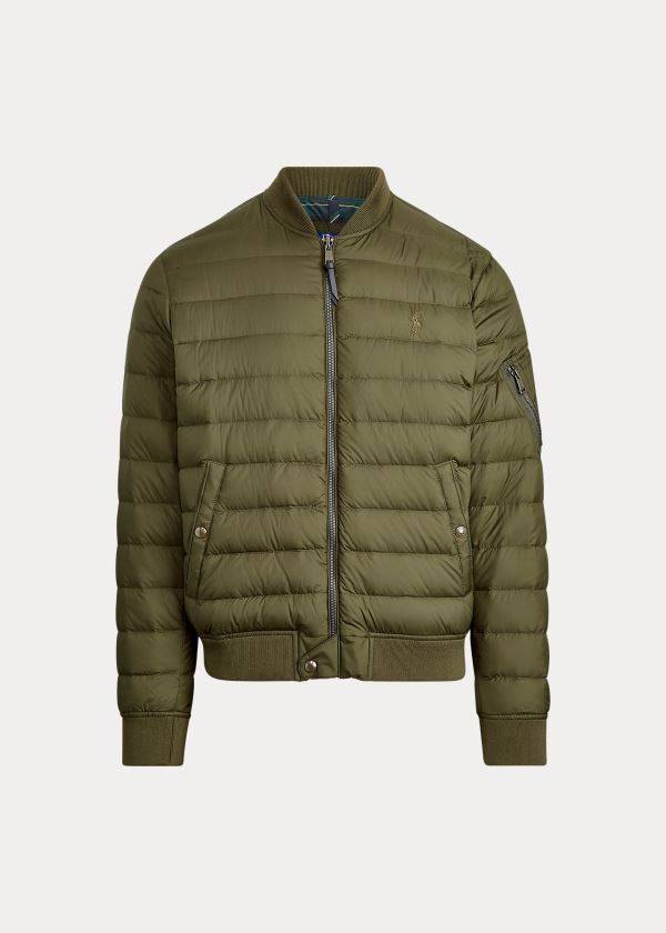 Chaqueta Bomber Polo Ralph Lauren Hombre Verde Oliva - Packable - JYSUI4036